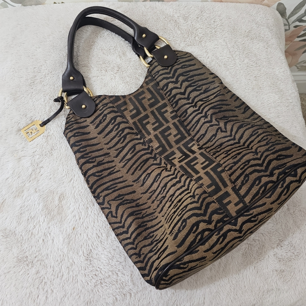 Fendi Zucca Brown Tote Bag